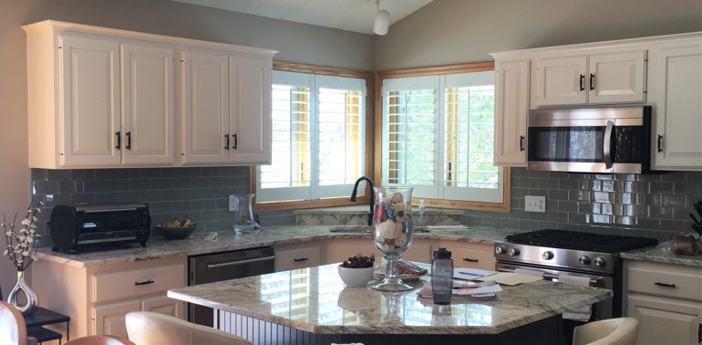 Fort Myers kitchen with shutters and appliances